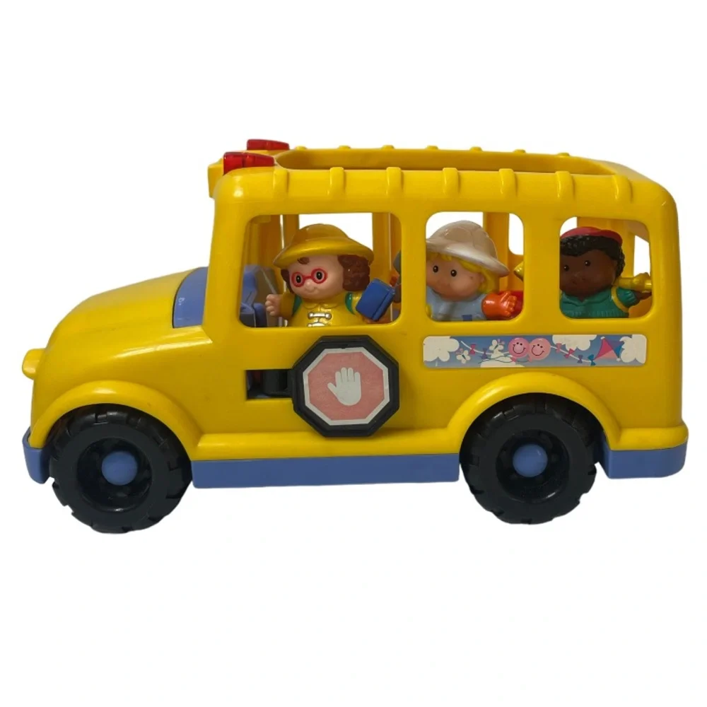 Little People Little Movers Yellow School Bus 2001 Vintage Fisher Price Toy Set
